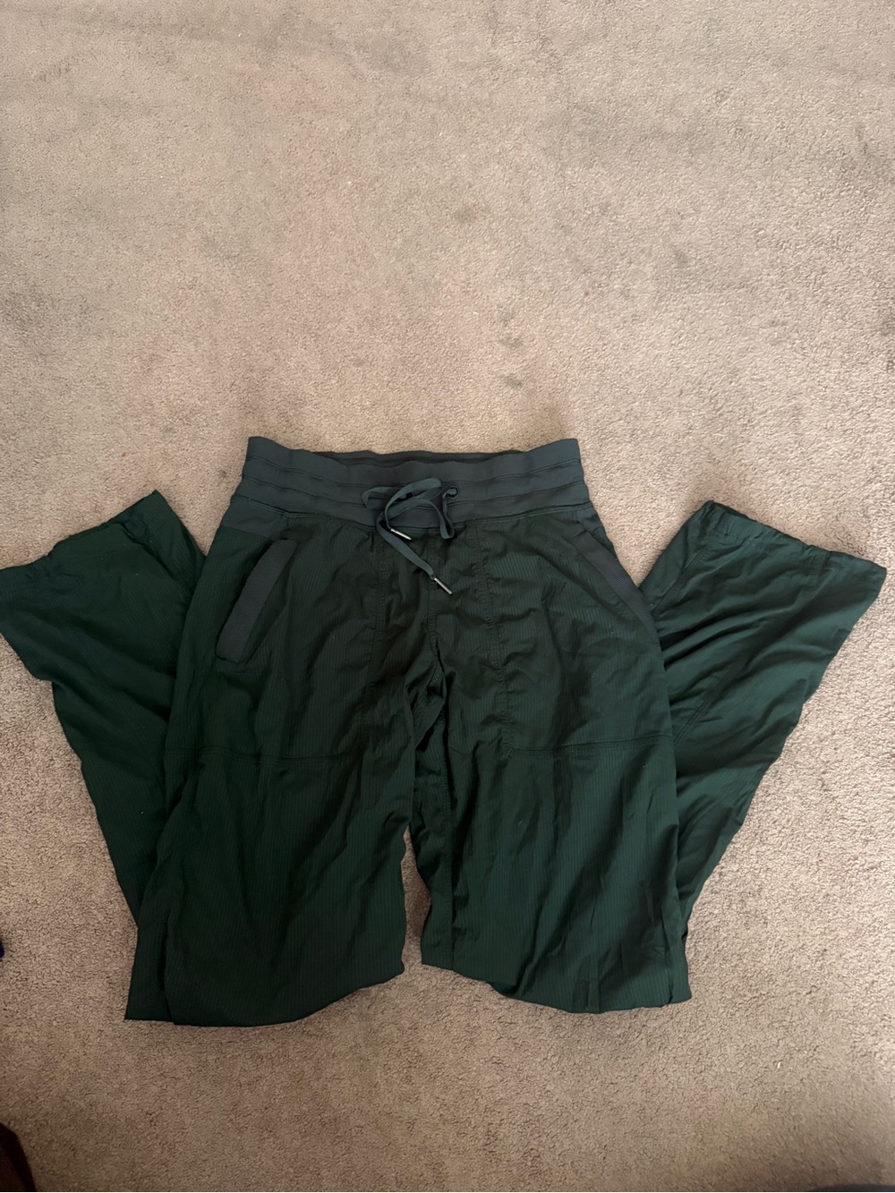 Green Lululemon Dance Studio Pants - Straight Leg
